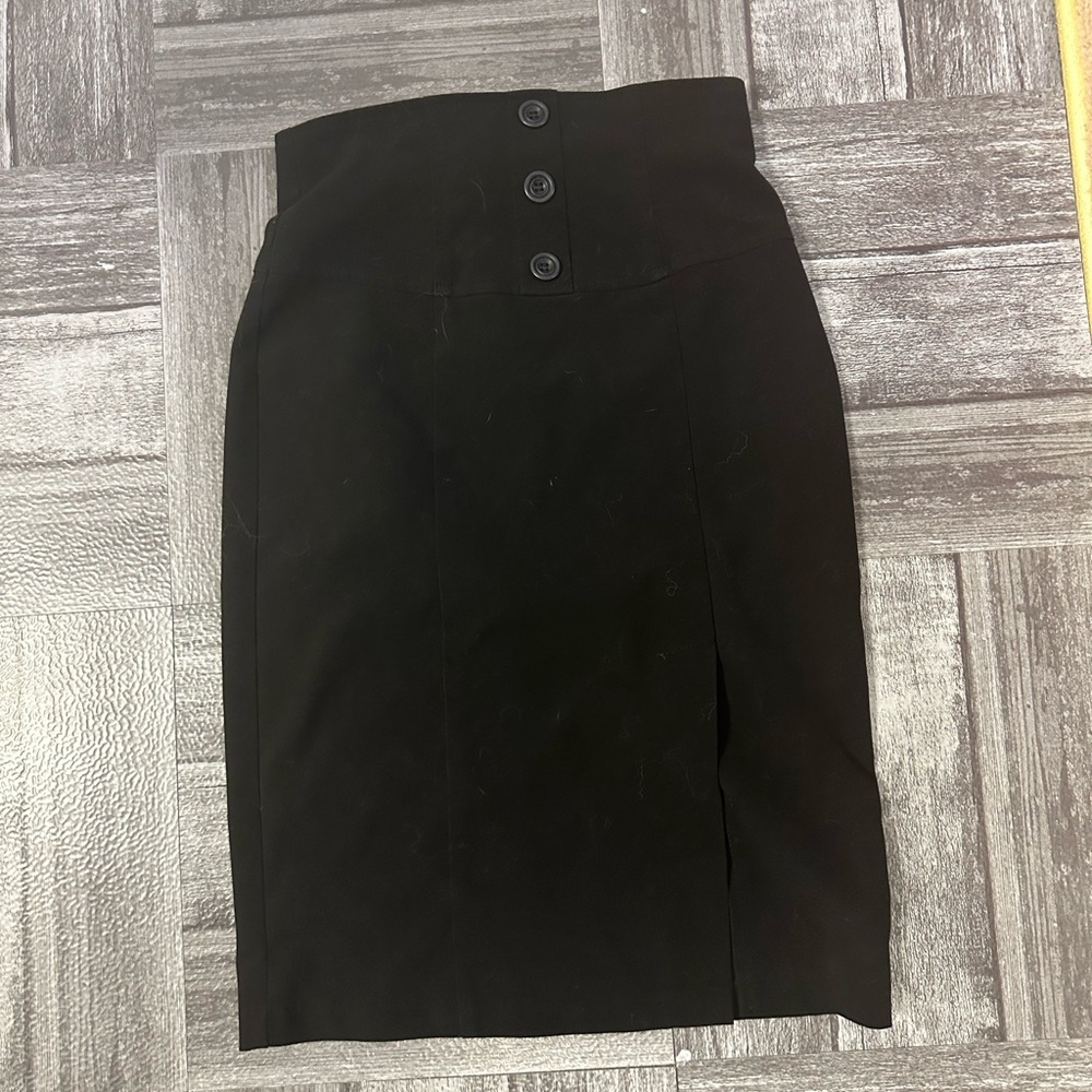 Elegant Black High-Waisted pencil Skirt